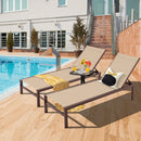 6-Position Chaise Lounge Chairs with Rustproof Aluminium Frame by LJGDeals