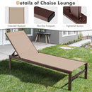 6-Position Chaise Lounge Chairs with Rustproof Aluminium Frame by LJGDeals