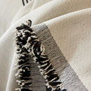 Soft Chenille Tassel Trim Sectional Sofa Protector Couch Covers for Cats Cozy Blanket Sofa Throws
