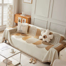 Soft Chenille Tassel Trim Sectional Sofa Protector Couch Covers for Cats Cozy Blanket Sofa Throws by Slipcover KAS™