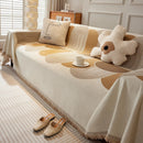 Soft Chenille Tassel Trim Sectional Sofa Protector Couch Covers for Cats Cozy Blanket Sofa Throws by Slipcover KAS™