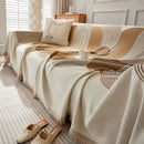 Soft Chenille Tassel Trim Sectional Sofa Protector Couch Covers for Cats Cozy Blanket Sofa Throws by Slipcover KAS™
