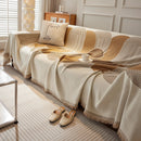 Soft Chenille Tassel Trim Sectional Sofa Protector Couch Covers for Cats Cozy Blanket Sofa Throws by Slipcover KAS™