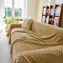 Thick Plush Non-Slip Sofa Throw Cover, Warm Soft Faux Fur Couch Protector for Winter