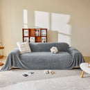 Thick Plush Non-Slip Sofa Throw Cover, Warm Soft Faux Fur Couch Protector for Winter