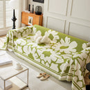 Chenille Floral Soft Thick Reversible Blanket Covers for Couch, Couch Protector Blanket Cover Sofa