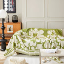 Chenille Floral Soft Thick Reversible Blanket Covers for Couch, Couch Protector Blanket Cover Sofa