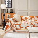 Chenille Floral Soft Thick Reversible Blanket Covers for Couch, Couch Protector Blanket Cover Sofa
