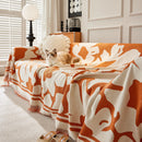 Chenille Floral Soft Thick Reversible Blanket Covers for Couch, Couch Protector Blanket Cover Sofa