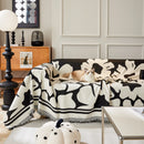 Chenille Floral Soft Thick Reversible Blanket Covers for Couch, Couch Protector Blanket Cover Sofa