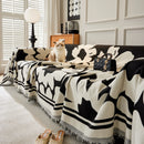 Chenille Floral Soft Thick Reversible Blanket Covers for Couch, Couch Protector Blanket Cover Sofa