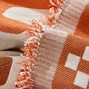Boho Geometric Chenille Throw Sofa Cover Soft Textured Decorative Couch Blanket