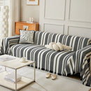 Striped Chenille Sofa Slipcover Throw, Soft Thick Washable Couch Cover Blanket
