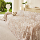 Tropical Botanical Leaf Texture Furniture Protector Blanket Soft Breathable Sofa Cover