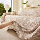 Tropical Botanical Leaf Texture Furniture Protector Blanket Soft Breathable Sofa Cover