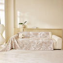Tropical Botanical Leaf Texture Furniture Protector Blanket Soft Breathable Sofa Cover