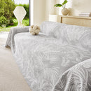 Tropical Botanical Leaf Texture Furniture Protector Blanket Soft Breathable Sofa Cover