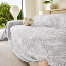 Tropical Botanical Leaf Texture Furniture Protector Blanket Soft Breathable Sofa Cover