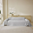 Three Layer Woven Soft Breathable Sofa Cover Blanket, Textured Chevron Couch Cover