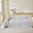 Three Layer Woven Soft Breathable Sofa Cover Blanket, Textured Chevron Couch Cover