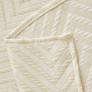 Three Layer Woven Soft Breathable Sofa Cover Blanket, Textured Chevron Couch Cover