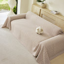 Three Layer Woven Soft Breathable Sofa Cover Blanket, Textured Chevron Couch Cover