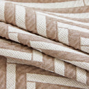 Three Layer Woven Soft Breathable Sofa Cover Blanket, Textured Chevron Couch Cover