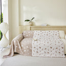 Soft Breathable Sofa Cover Blanket,Botanical Embossed Furniture Protector Throw Cover