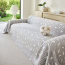 Soft Breathable Sofa Cover Blanket,Botanical Embossed Furniture Protector Throw Cover