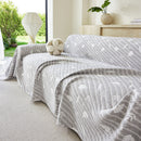 Soft Breathable Sofa Cover Blanket,Botanical Embossed Furniture Protector Throw Cover
