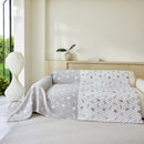 Soft Breathable Sofa Cover Blanket,Botanical Embossed Furniture Protector Throw Cover