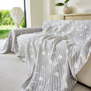 Soft Breathable Sofa Cover Blanket,Botanical Embossed Furniture Protector Throw Cover