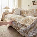 Soft Chenille Sofa Cover, Textured Abstract Couch Protector Cover with Vintage Pattern