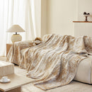 Soft Chenille Sofa Cover, Textured Abstract Couch Protector Cover with Vintage Pattern