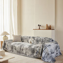 Soft Chenille Sofa Cover, Textured Abstract Couch Protector Cover with Vintage Pattern