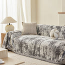 Soft Chenille Sofa Cover, Textured Abstract Couch Protector Cover with Vintage Pattern