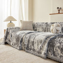 Soft Chenille Sofa Cover, Textured Abstract Couch Protector Cover with Vintage Pattern