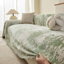 Soft Chenille Sofa Cover, Textured Abstract Couch Protector Cover with Vintage Pattern