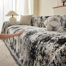 Soft Chenille Sofa Cover, Textured Abstract Couch Protector Cover with Vintage Pattern