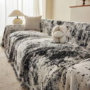 Soft Chenille Sofa Cover, Textured Abstract Couch Protector Cover with Vintage Pattern