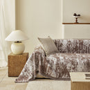Soft Chenille Sofa Cover, Textured Abstract Couch Protector Cover with Vintage Pattern