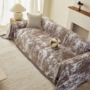 Soft Chenille Sofa Cover, Textured Abstract Couch Protector Cover with Vintage Pattern