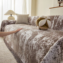 Soft Chenille Sofa Cover, Textured Abstract Couch Protector Cover with Vintage Pattern