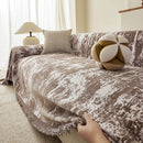 Soft Chenille Sofa Cover, Textured Abstract Couch Protector Cover with Vintage Pattern