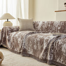 Soft Chenille Sofa Cover, Textured Abstract Couch Protector Cover with Vintage Pattern