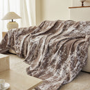 Soft Chenille Sofa Cover, Textured Abstract Couch Protector Cover with Vintage Pattern