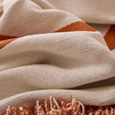 Modern Abstract Chenille Sofa Cover, Large Soft Throw Blanket with Tassels for Couch
