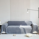 Chenille Thickened Solid Couch Blanket Throws, Reversible Couch Covers for Sectional Couches