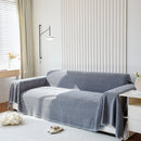 Chenille Thickened Solid Couch Blanket Throws, Reversible Couch Covers for Sectional Couches