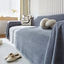 Chenille Thickened Solid Couch Blanket Throws, Reversible Couch Covers for Sectional Couches
